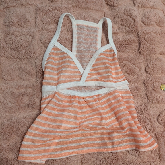 Other - 2/$10 🐾 New Size L Dog Bikini - Orange and White Striped Dog Bikini Dress🐾